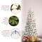 4.5ft. Pre-Lit Flocked Acacia Pencil Artificial Christmas Tree, Clear Lights